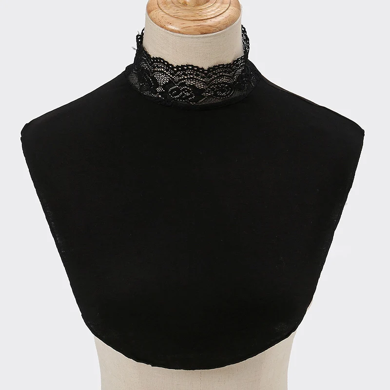Nová bavlnená čipka falošný golier blúzka Odnímateľný obojok pre ženy Doplnky Doplnky Vintage Ladies Shirt Collar Scarf