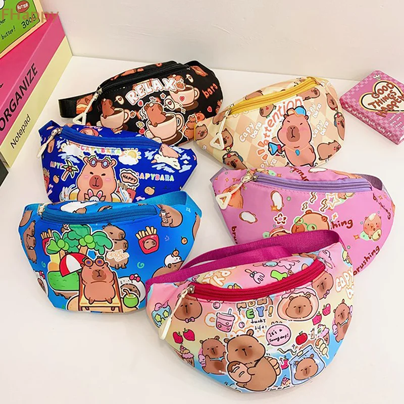 Nová detská taška veľká kapacita Capybara plyšový taška na rameno Capybara kabelka karikatúra Capibala Bag Crossbody Hrudník vrecko