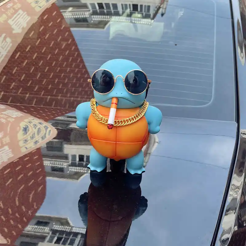 Nová dominancia cigarety fajčenie Jenny Turtle Car Ornament Trunk Truck Tail Tail prívesok na streche dekorácie kreatívna internetová celebrita D