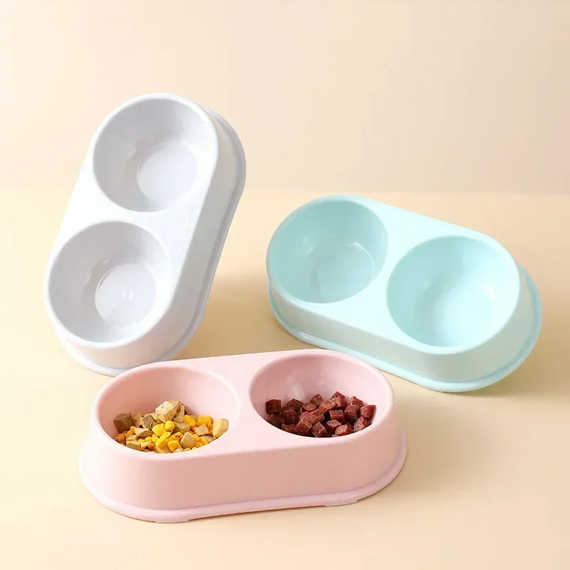 Nová dvojitá mačka a psie miska z nehrdzavejúcej ocele Cat Food Container s nekĺzavou základňou pre domáce zviera chráni misku
