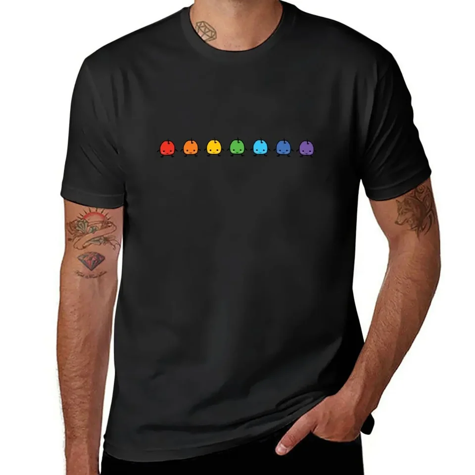 Nová dúha Junimo Stardew Valley Tričko Čierne tričká Estetické oblečenie obyčajné tričko s krátkym rukávom TEE Men