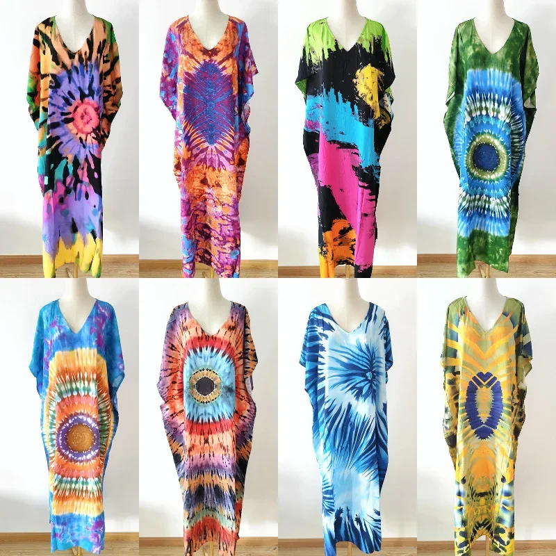 Nová európska a americká pláž Smock Print Rúch pláž Prázdniny dlhá sukňa bikiny Sunkreen Tirla