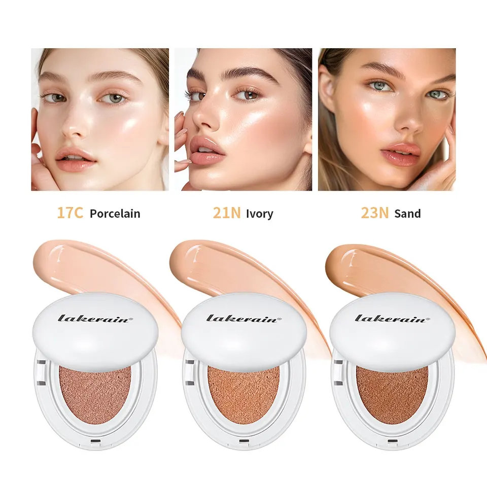 Nová Glow CC Cream Foundation Cushion Nepremokavá dlhotrvajúca dlhotrvajúca rozjasnenie nadácie Krém Dámsky make-up tvár čela Kórejská kozmetika