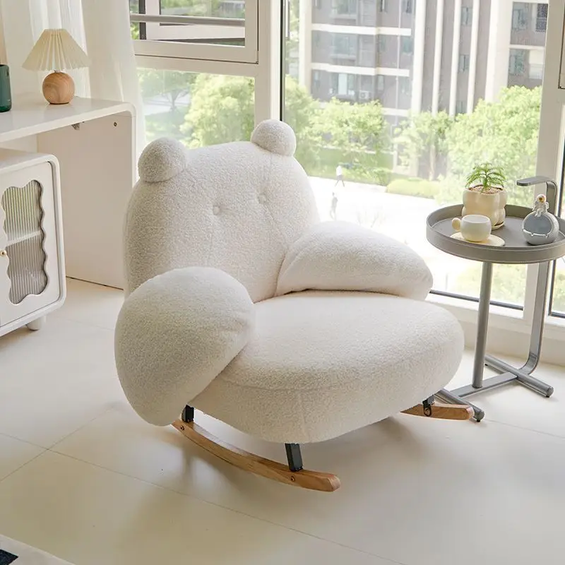 Nová hojdacia stolička Domov balkón Net červené kreslo roztomilý obývacia izba na voľný čas Sofa Single Lazy Big White Cream