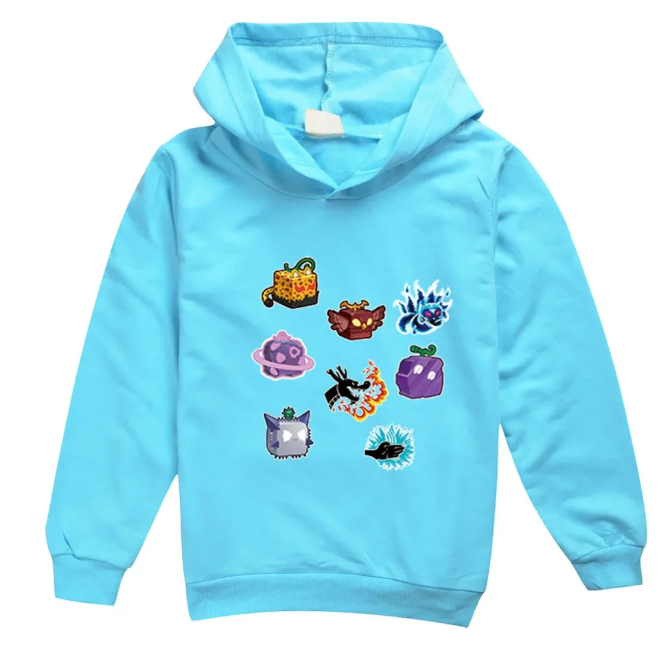Nová hra blox ovocie mikina Kids jarné kapucňu mikiny dievčatky s dlhým rukávom Coats Boys Casy Outerwear Detské oblečenie