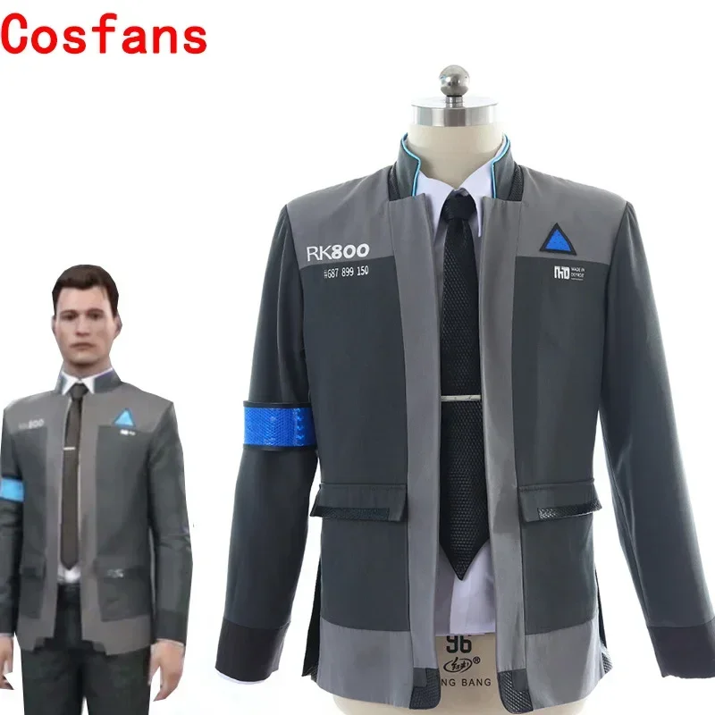 Nová hra Detroit sa stala ľudským Connor Rk800 Agent Suit Uniform Tight Unifrom Kara Ax400 Cosplay kostým pre Halloween Mn7