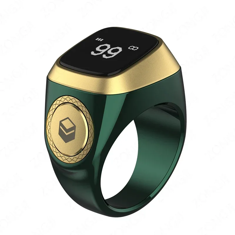 Nová inteligentná chvála Zikr Ring Tasbih Tally Intelligent Digital Counter pre moslimov 5 modlitbových časov Vibrácie pripomienka vodotesného