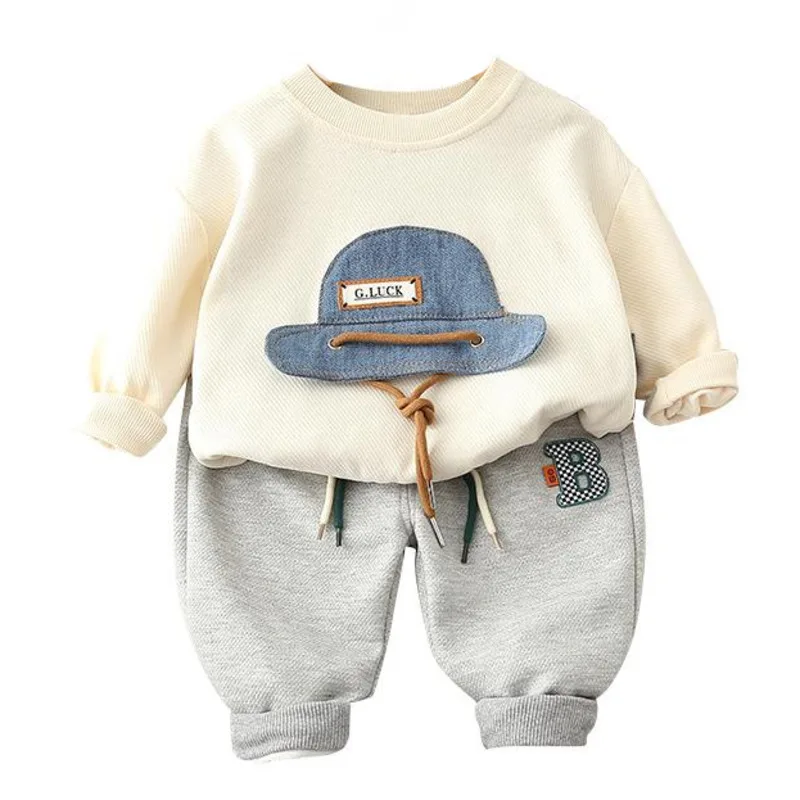 Nová jarná jeseň detská chlapcov oblečenie Detské tričká Tričko 2KS/Sets Kids Outfits Toddler Casual Costy Dojčenské sklady