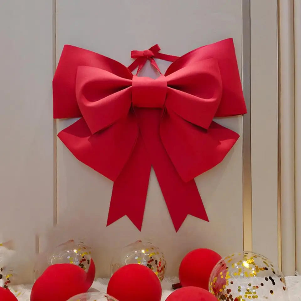 Nová jasná farba lesklá veľká veľkosť veľká stuha bowknot obývacia izba latte ornament závesný bowknot dekoratívne