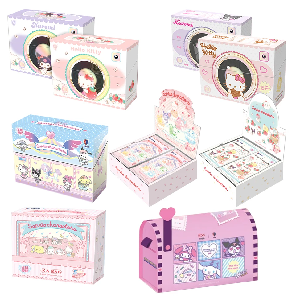 Nová karta postavy Sanrio Hello Kitty Kuromi Melody Zberateľná karta Kawaii Cinnamoroll Cartoon Shining Game Trading Cards Darčeky