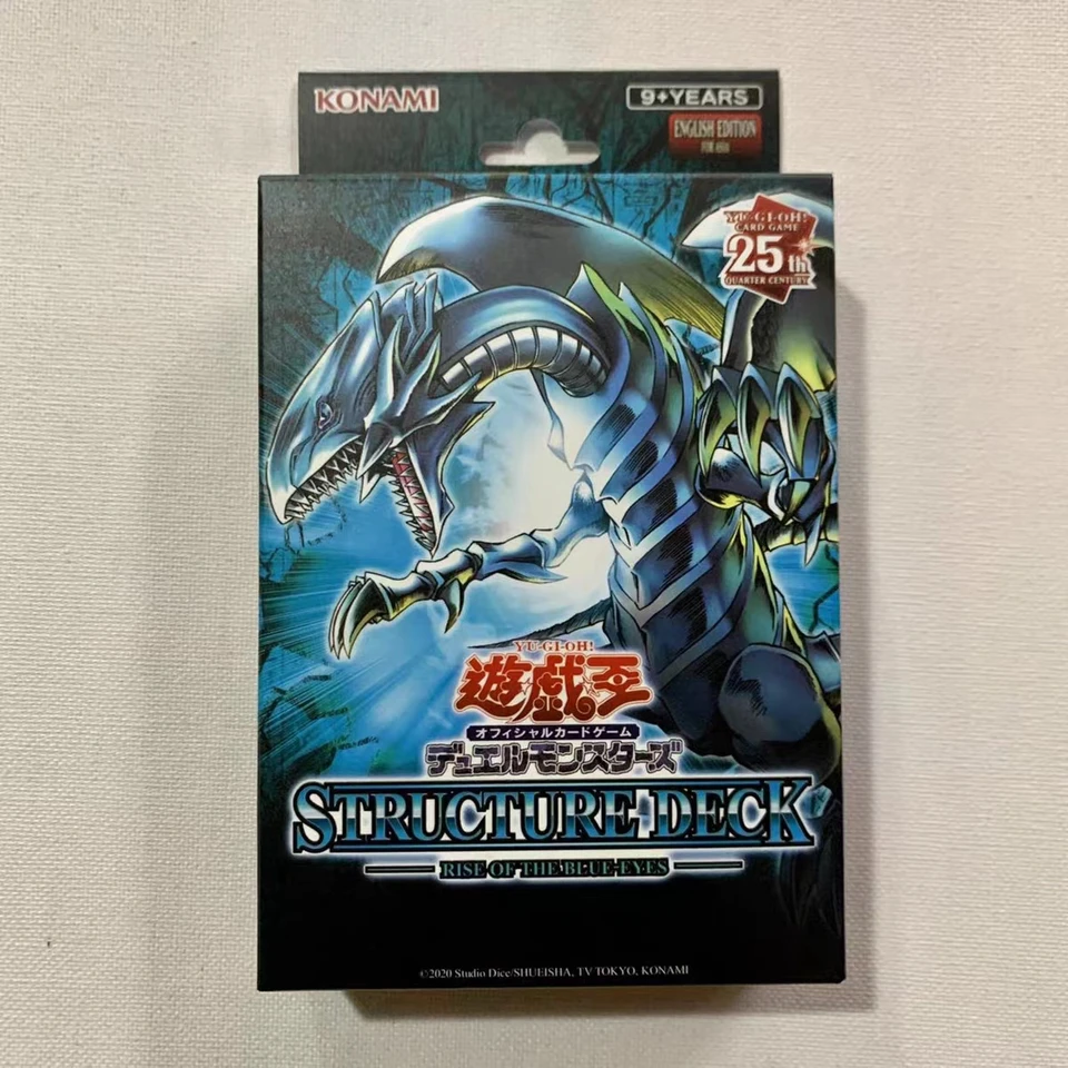 Nová karta Yugioh štruktúra Deck: Rise of the Blue-Eyes Ázijský/ilúzia temných kúzelníkov ázijských anglických zbierok kariet