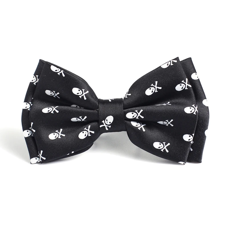 Nová klasická motýlik pre mužov unisex lebky Čierny smoking formálne šaty motýľový uzol Svadobné kravaty Cravat Darček úplne nový