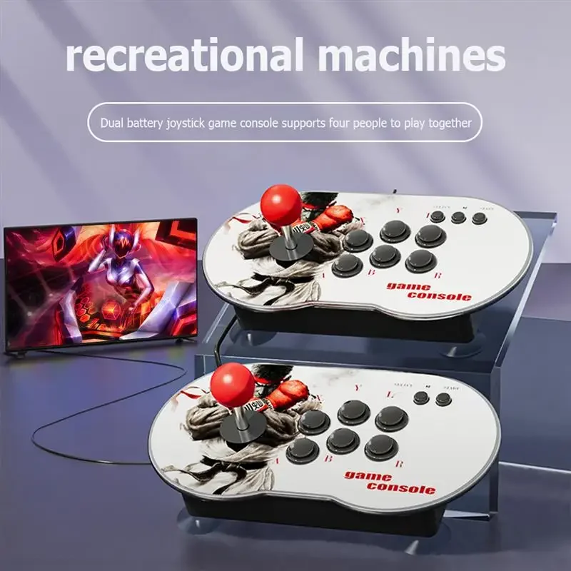 Nová klasická retro televízia Double Rocker Console Game Console Double Battery Fighting PS1 HD 4K Arcade 10000 Game TV Monitor projektora