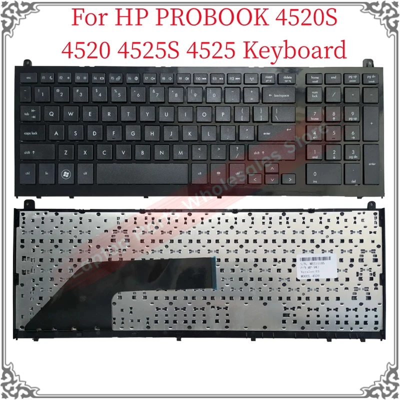 Nová klávesnica US Klávesnica pre HP Probook 4520S 4520 4525S 4525 US Klávesnica s klávesnicou rámcov
