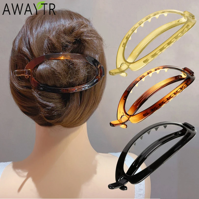 Nová Kórea Veľká veľkosť kachľový klip Hairpin Hairpin Top Clip Disk Plastové vlasy Hairgripts