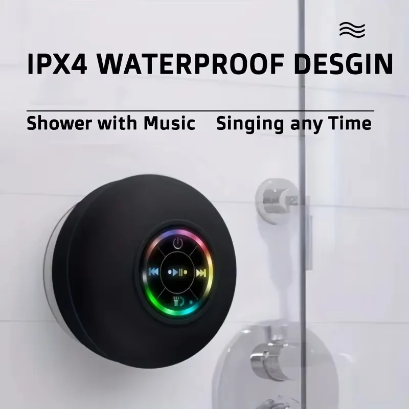 Nová kúpeľňa nepremokavá bezdrôtová LED reproduktor Bluetooth