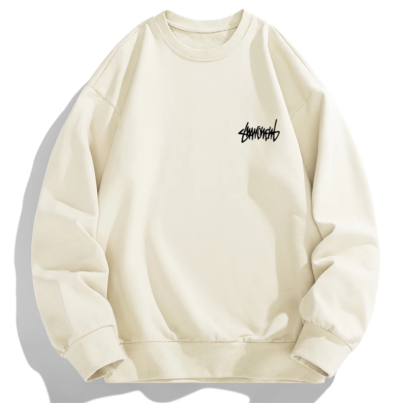 Nová mikina muži okrúhle krk pullover jesenná jarná jar tričká s dlhým rukávom Muž Print mikiny okrúhle krk pullover módne hip hop