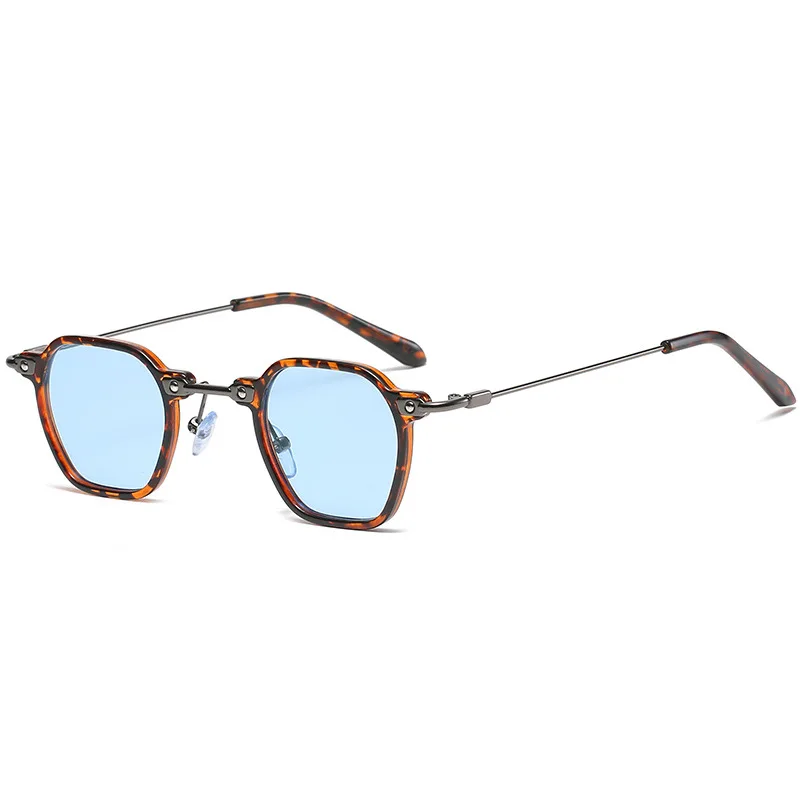 Nová móda Smrin Sunda slnečné okuliare Muži Ženy Retro punkové odtiene mužské ženské vinobranie módne poháre jazdectvo UV400 Čierny leopard