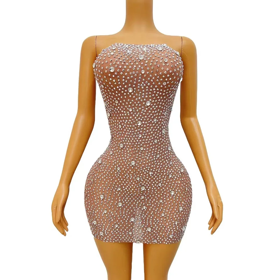 Nová módna móda sexy sexy bez rukávov flitry Bodycon Dresess Príležitostná pevná farebná príprava jesenná elegantná párty večer C086