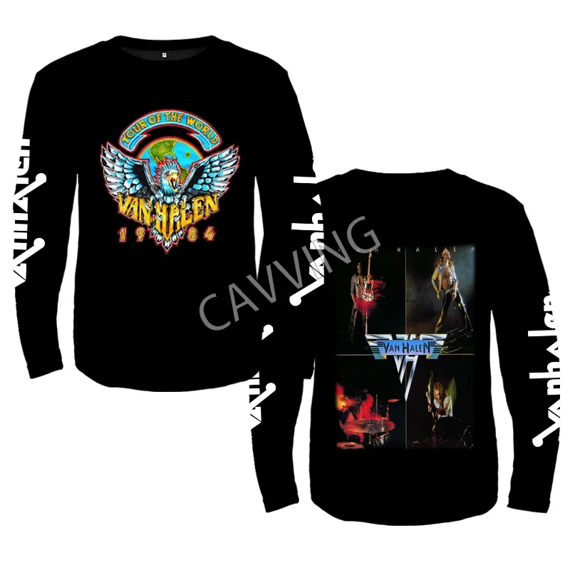 Nová módna tlačiareň Van Halen Metal Rock Crewneck Sweathirtshirt Gothic Top Harajuku bavlnené unisexové oblečenie pánske oblečenie