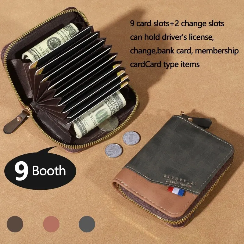 Nová organová taška Multi Pu Leather Large Caparent Bag Multifunkčná zipsová klipová klip Horúca predaj pre mužov a ženy