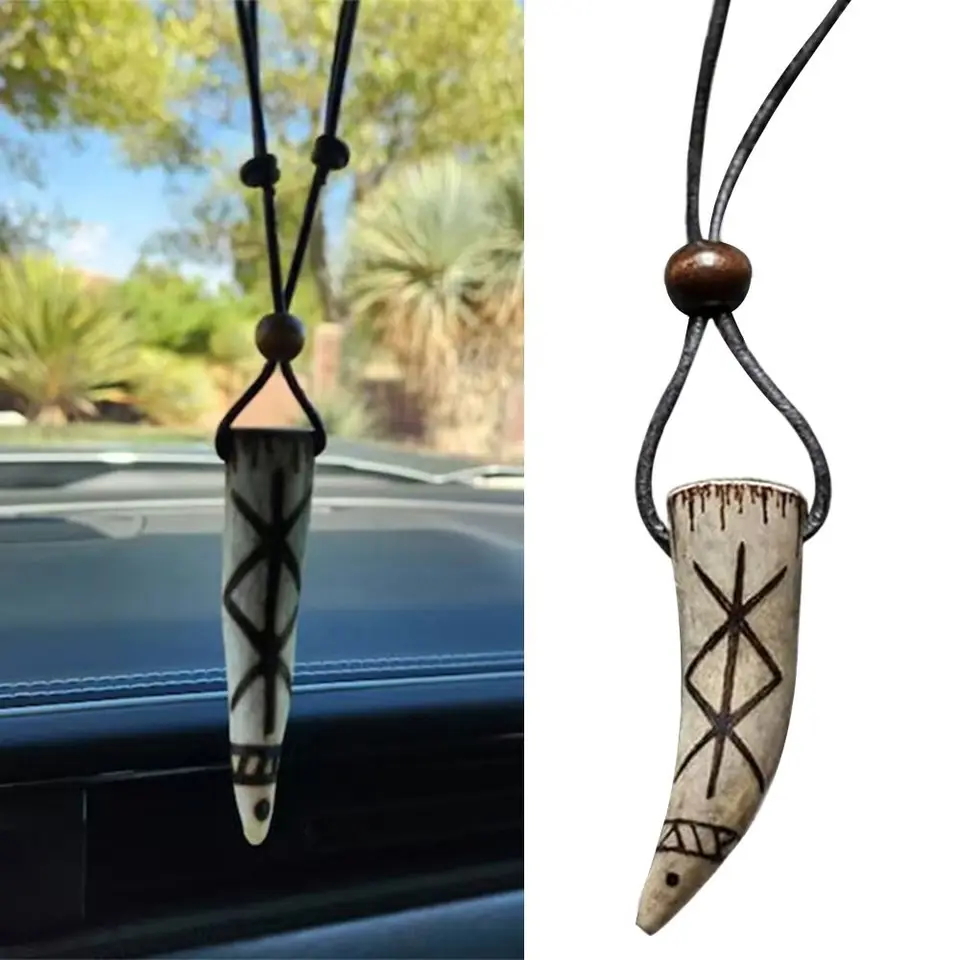 Nová osobnosť Viking Rune prívesok náhrdelník ručne vyrábaný vintage