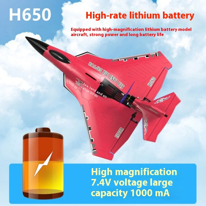 Nová pozemná voda a vzduch H650 Raptor Waterproof Airfustry Motor bez kefy Fixné krídlo Pena diaľkového ovládania Elektrický model lietadlá
