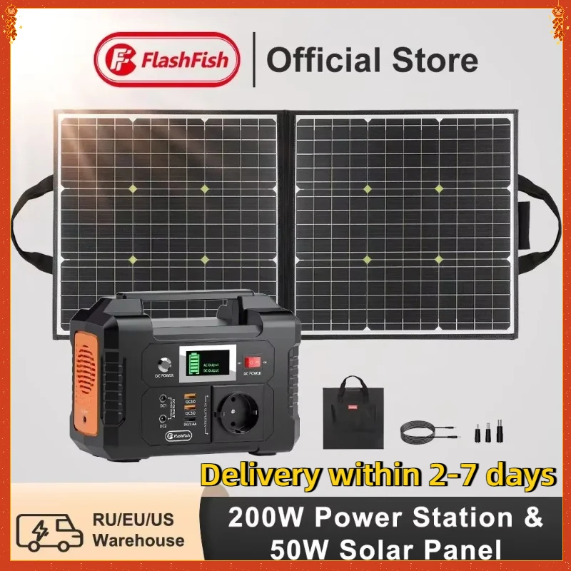Nová prenosná elektráreň s 200 W 151Wh solárny generátor s 50 W skladateľný