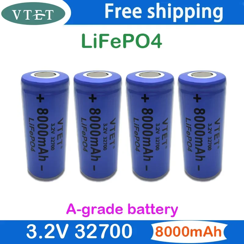 Nová profesionálna lítium železná fosfátová energia Pôvodná značka 32700 8000 mAh 3,2 V LifePO4 Nabíjateľná batéria 8.0AH 50A