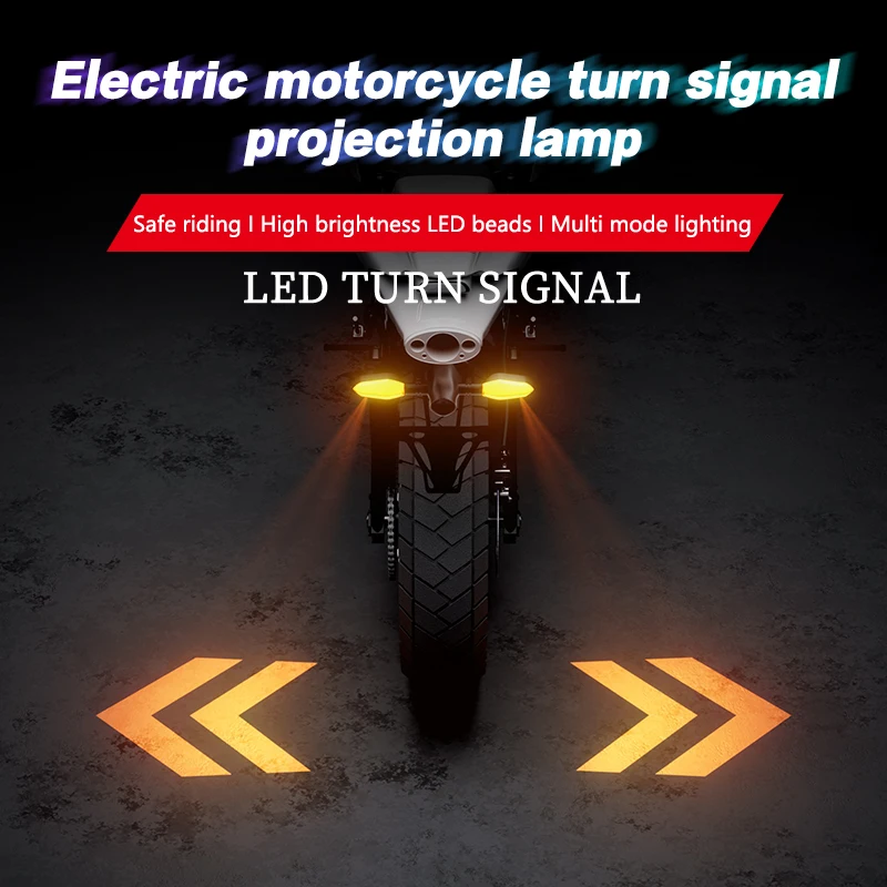 Nová projekcia na premietanie motocyklov Otočte svetlo motocyklového svetla Farebné LED okolité osvetlenie Vysoko jasné výstražné svetlo