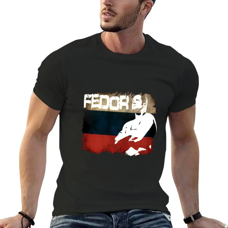 Nová pýcha FC Ruská stíhacia legenda MMA Fedor Emelianenko Posledný cisár Eagle Front Tričko Tričko Pánske tričká