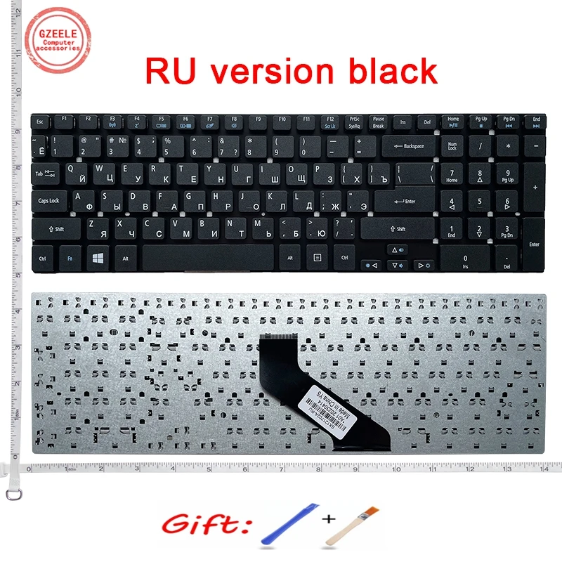 Nová ruská klávesnica pre laptop pre Acer Aspire E5-721 E5-731 E5-731G E5-771 E5-771G E5-771G-30CE LAPTOP BLACK RU