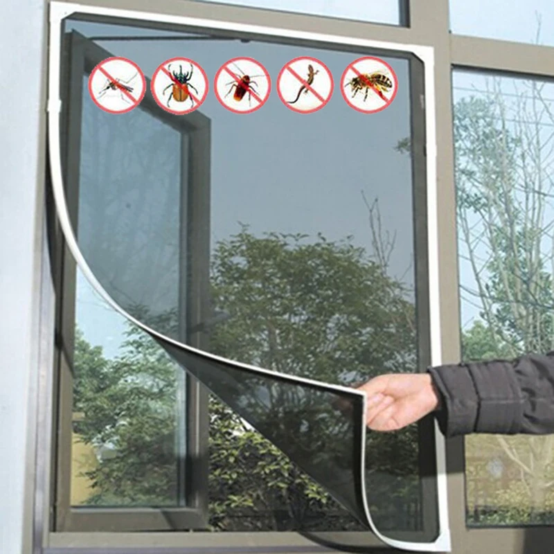 Nová samovelí útuzná muchy na obrazovku Mosquito Contoin Curtain Net Door Net Door Anti-Mosquito Net kuchyňa neviditeľná obrazovka okna DIY
