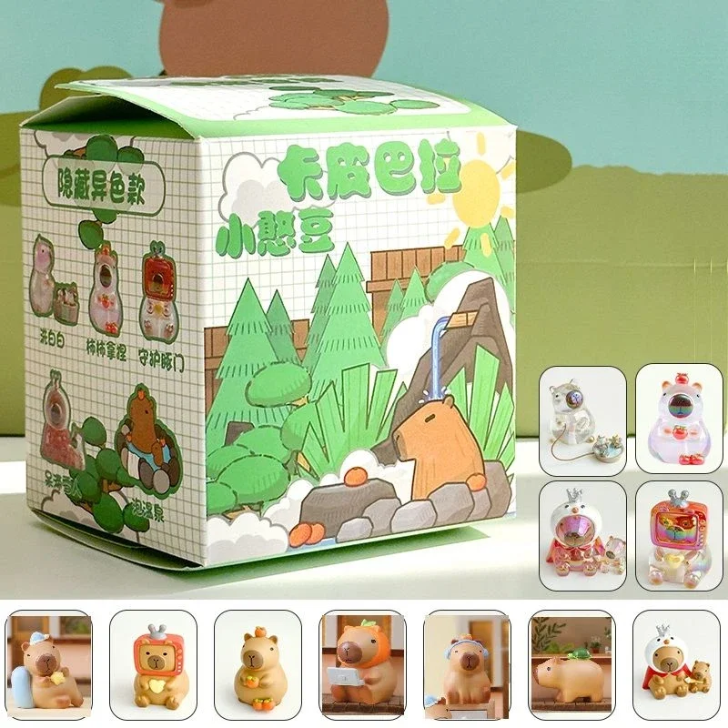 Nová simulácia slepého boxu Capybara Mini cabara Akčné figúrky kawaii zbierka bábiky