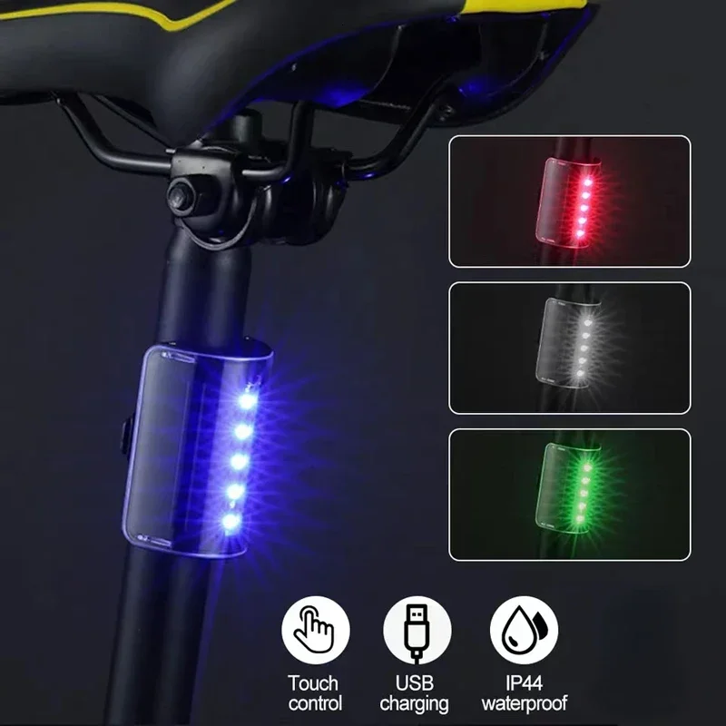 Nová súprava bicyklov, USB nabíjateľné zadné svetlá Cyklistické bezpečnostné príslušenstvo, nepremokavé jasné výstražné baterky zadné bicykle