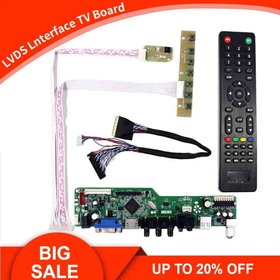 Nová súprava na monitorovanie riadiacich dosiek pre N156BGE-L31 TV+HDMI+VGA+AV+AV+USB LCD LED ovládač ovládača obrazovky LED