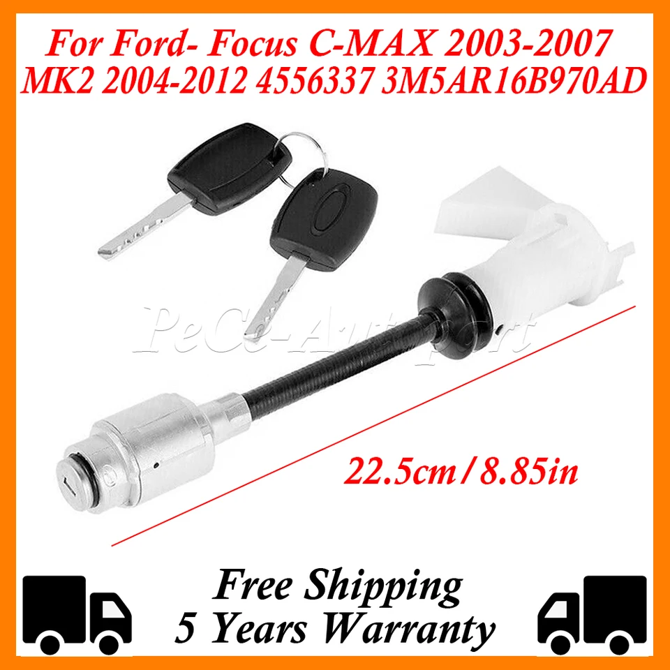 Nová súprava na opravu valcového zámku valca pre auto pre Ford-Focus C-Max 2003-2007 MK2 2004-2012 4556337 3M5AR16B970AD s 2 kľúčmi