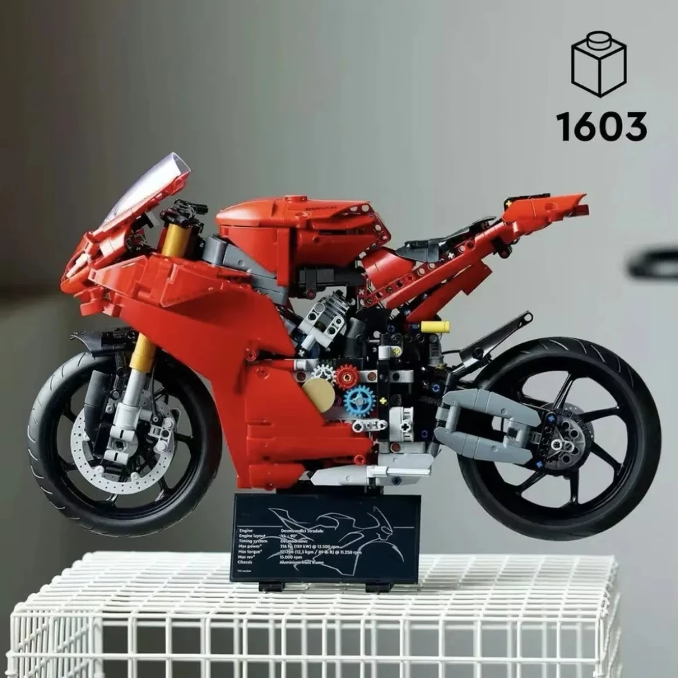 Nová technológia 1603ks technológie Motocyklu Kalein Creative Model Building Block Mechanical Set Toy Boy Birthday Gift