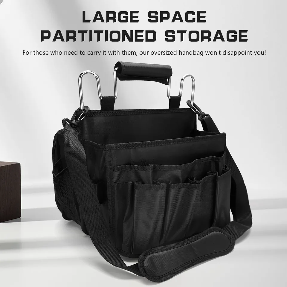 Nová veľká kapacita Čierna kozmetická kefka Storage Bag Artist Bags Bags Hair Stylist držiak Multifunkčné holičské nástroje