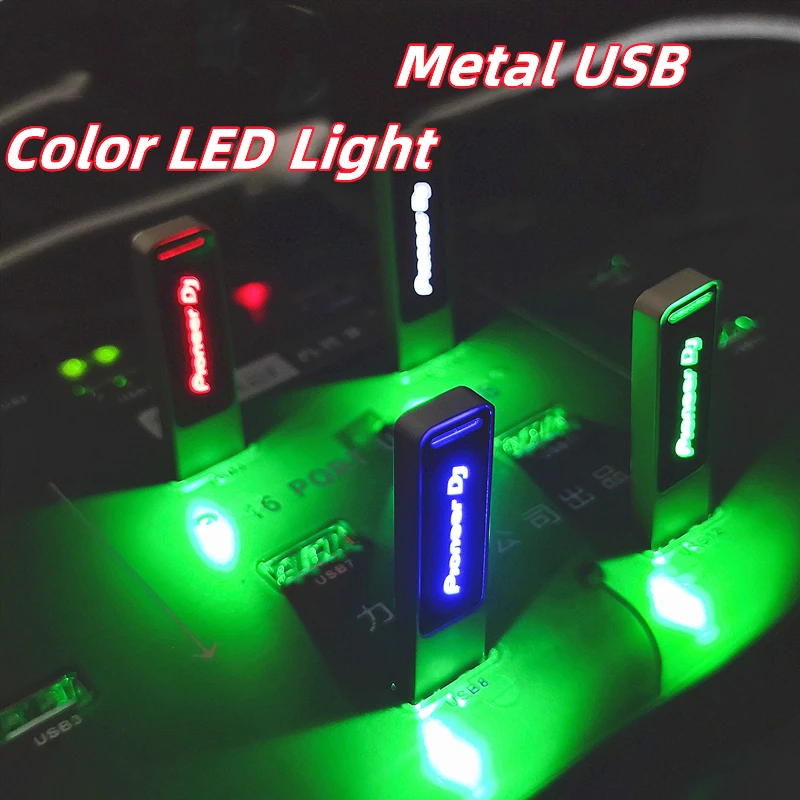 Nová veľká propagácia farebné LED logo DJ USB 2.0