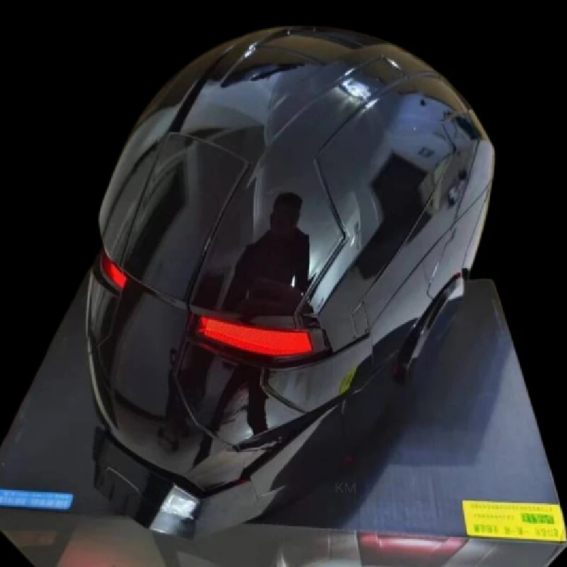 Nová veľká veľkosť Iron Man Helma čierne zlato čierna strieborná elektrická elektrická prilba