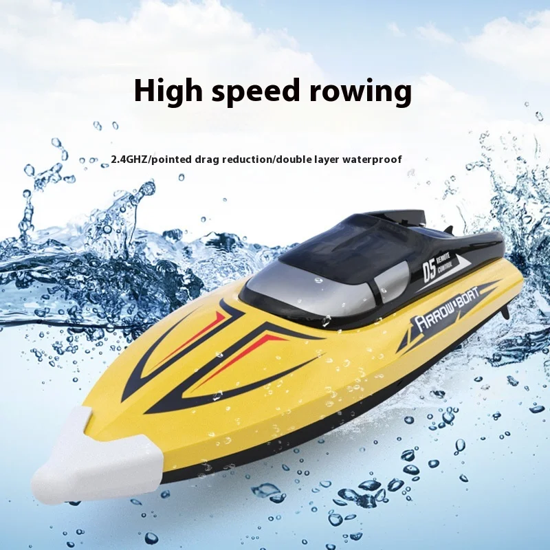 Nová vysokorýchlostná loď Electric Electric diaľkový ovládací čln deti Detská vodotesná bezdrôtová bezdrôtová hračka 2,4 g Speedboat.