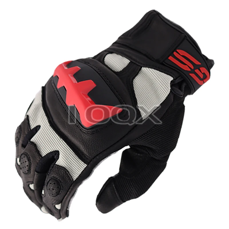 Nová vysoká kvalita pre BMW Motorrad Racing Motocycle Motobike GS Rukavice čierne/červené kožené rukavice s plným prstom