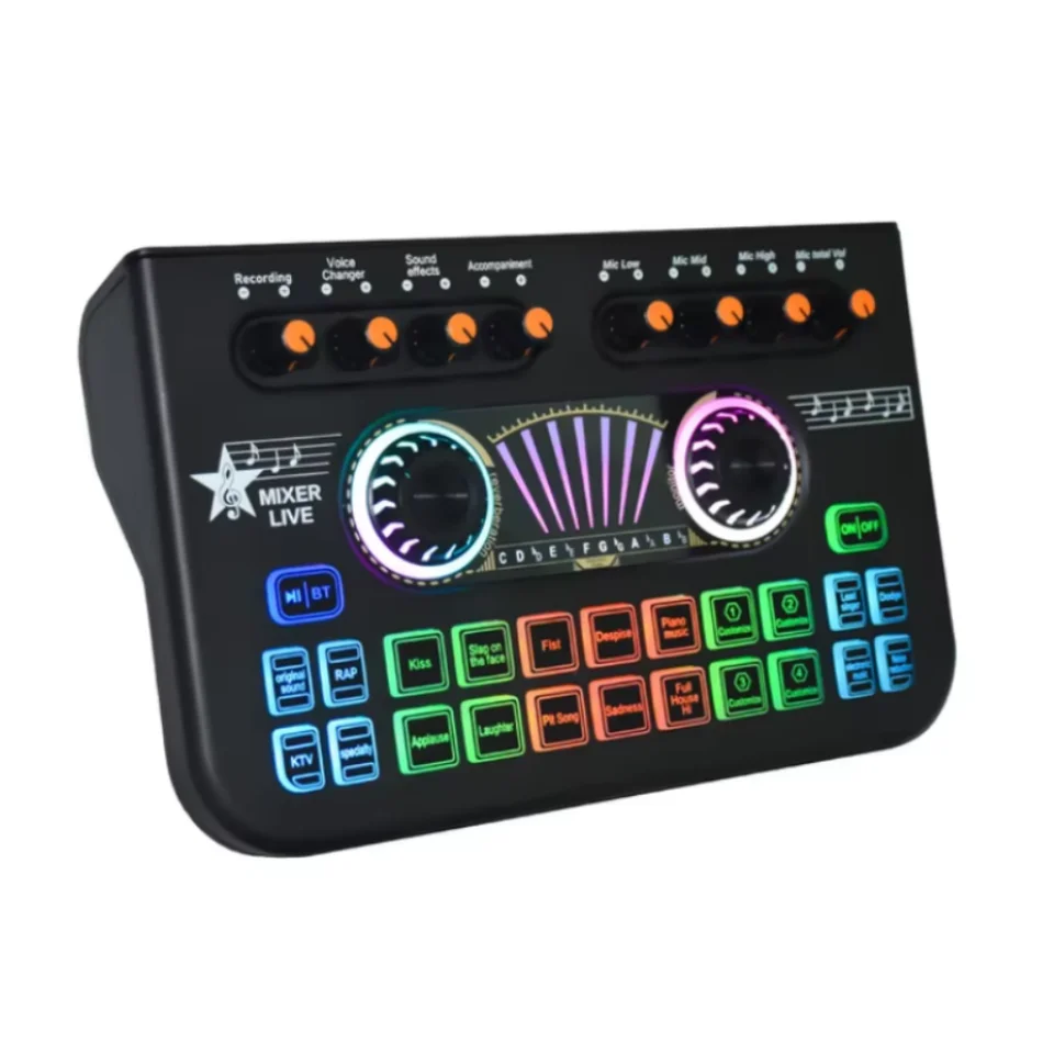 Nová zvuková karta Hot Sale zvuková karta s viacerými špeciálnymi efektmi živá nahrávacia hra Singing Live Sound Card
