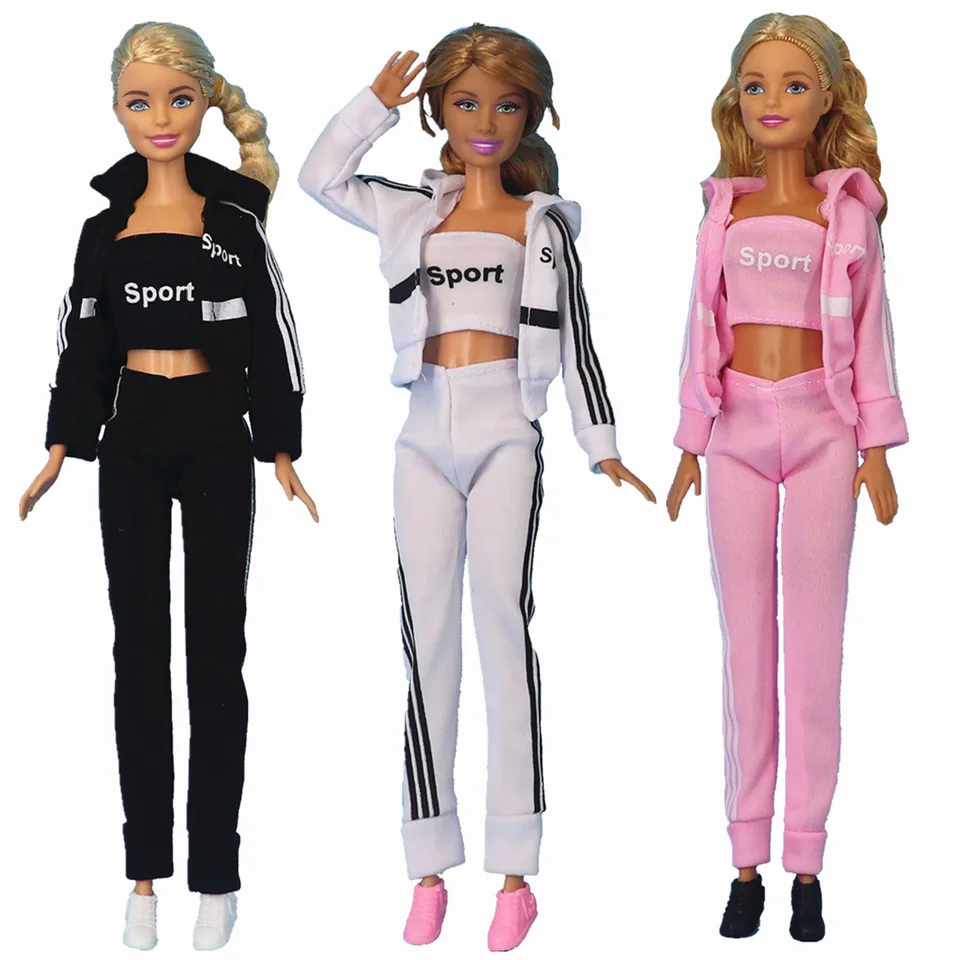 Nové 1 pc 29cm Fashion Sportswear for Doll Outfit Nesprávne oblečenie sukňové oblečenie pre Barbie Doll Toy Baseball Uniforma