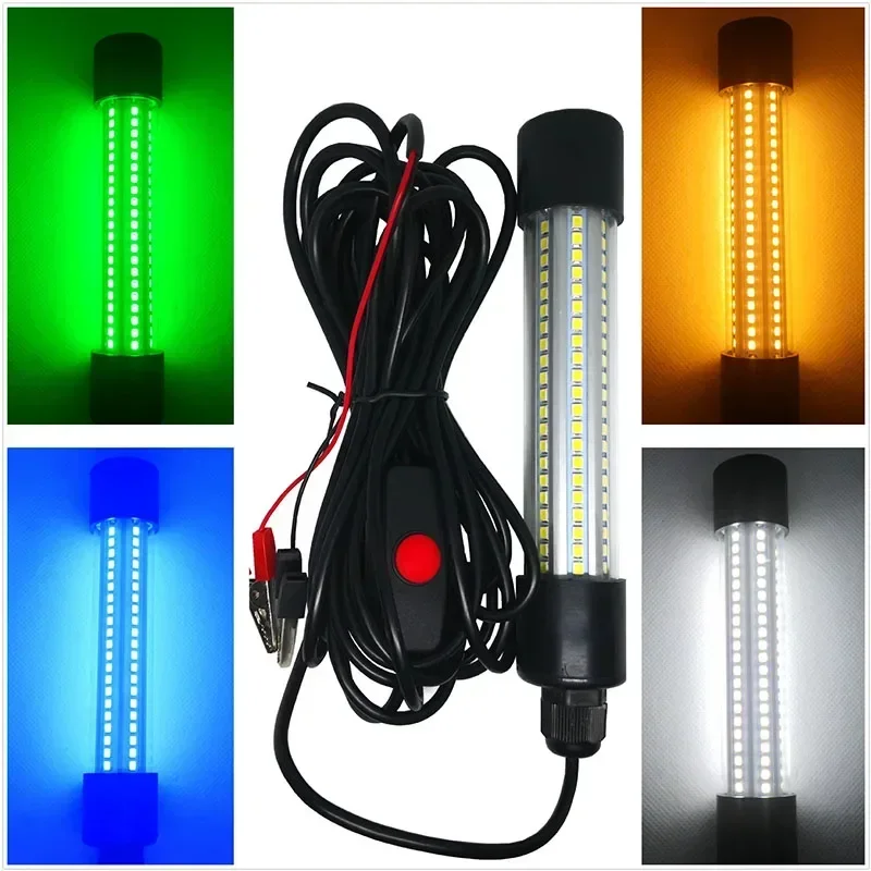 Nové 12 V pod vodou Lights IP68 nepremokavé LED ryby LED lákajúce chobotnice Sada rybích svetiel Rybárske svetlo Rybárske žiarovky Zelené svetlá
