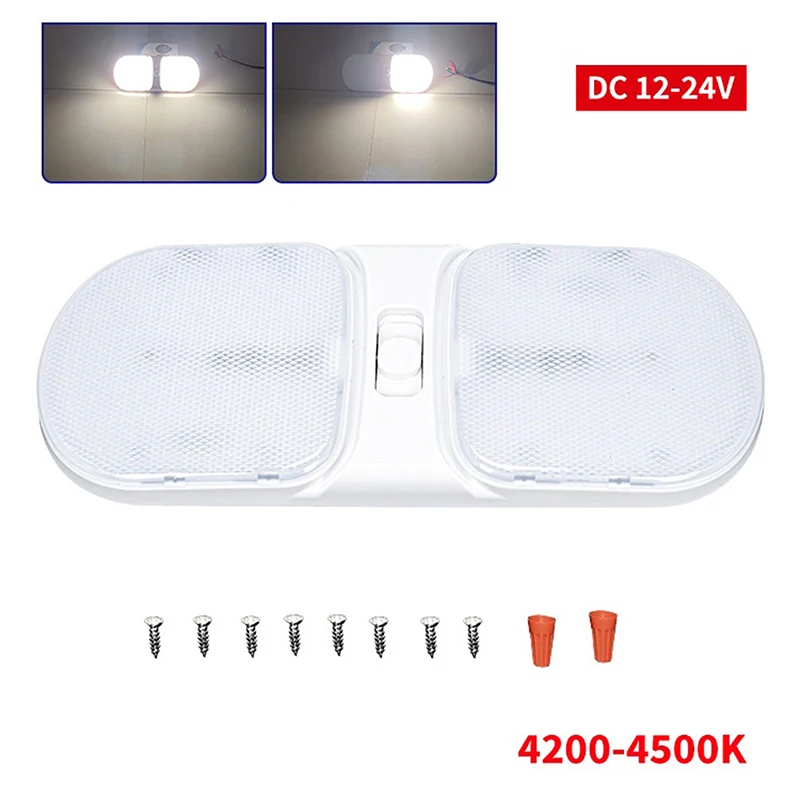 Nové 126 LED guľôčky RV Light Natural Light Svetlo Svetlo Vnútorné ovládanie Light Light Riadenie s veľkým prepínačom pre aucesssory