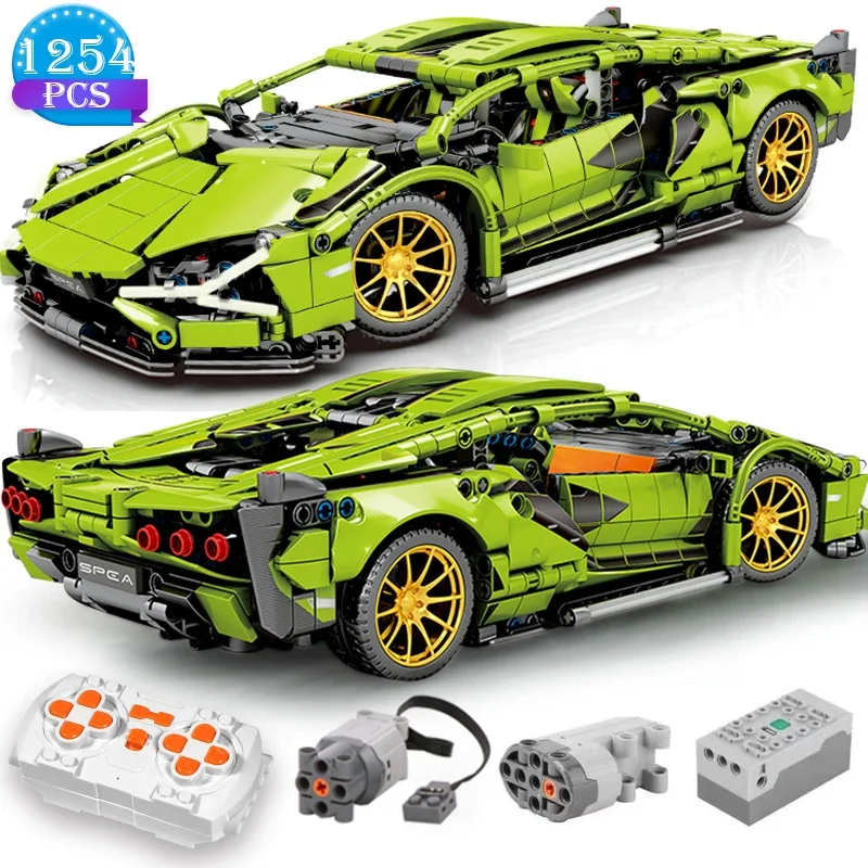 Nové 1280ks Technické stavebné bloky pretekársky model diaľkové ovládanie Elektrická RC Verzia Verzia voliteľné hračky pre Boy