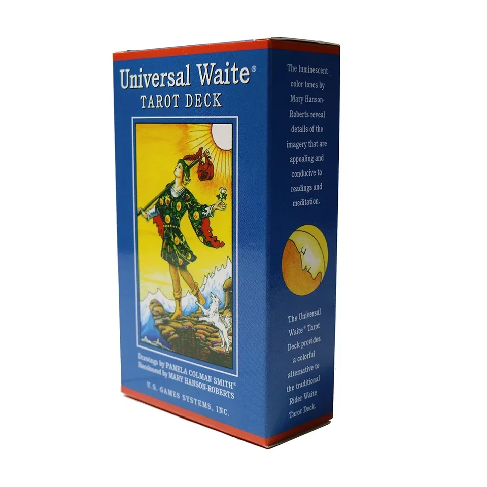 Nové 12x7cm robustné paluby Universal Waite Tarot Deck Cards s sprievodcom pre začiatočníkov.78-karta