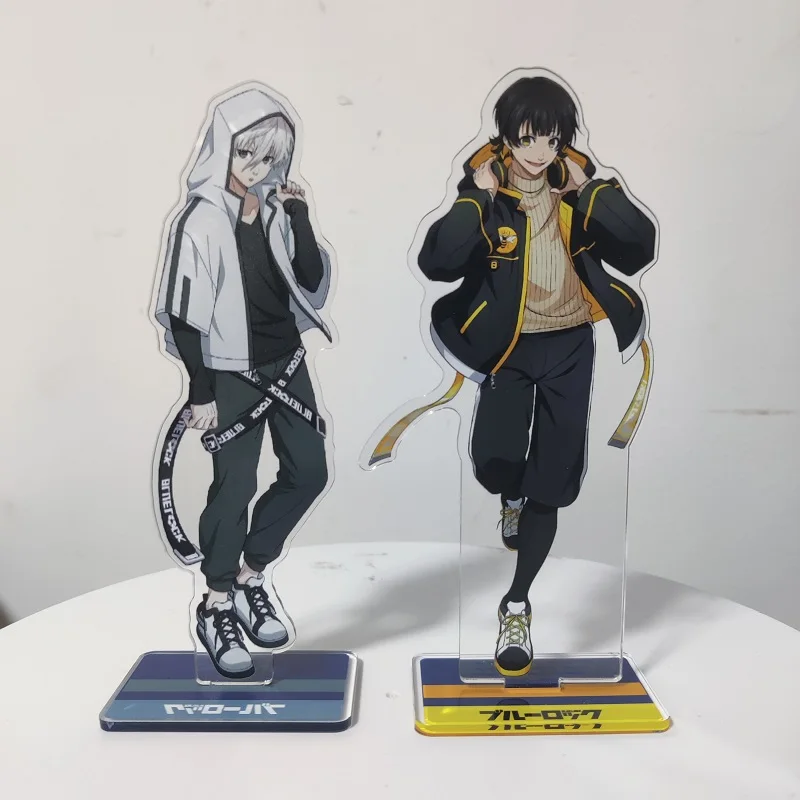 Nové 15 cm modré zámok anime figúrky cosplay akrylové obojstranné stojany Model Creative Desk DeCon Declor Stock Sign Requs Fanúšikovia darček